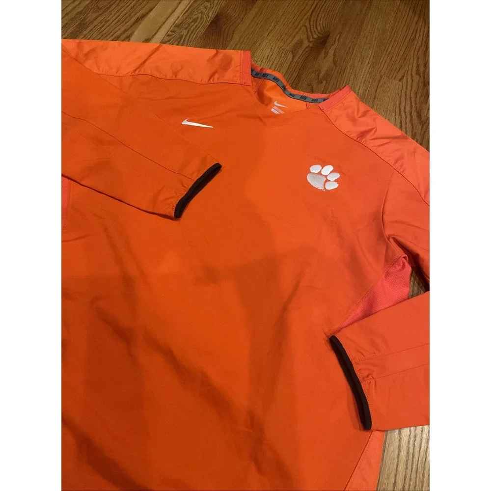Nike Clemson Men's Windbreaker V Neck Long‎ Sleeve Size Large College Sports